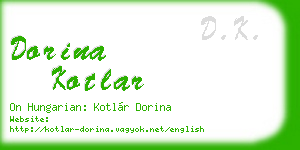 dorina kotlar business card
