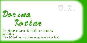 dorina kotlar business card